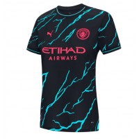 Camisa de time de futebol Manchester City Erling Haaland #9 Replicas 3º Equipamento Feminina 2023-24 Manga Curta